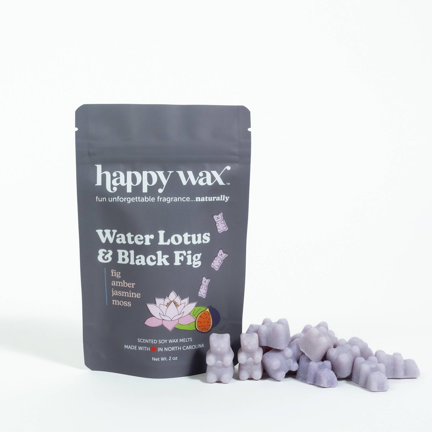 Happy Wax - Water Lotus & Black Fig Wax Melts - Sample Pouch (2 oz)
