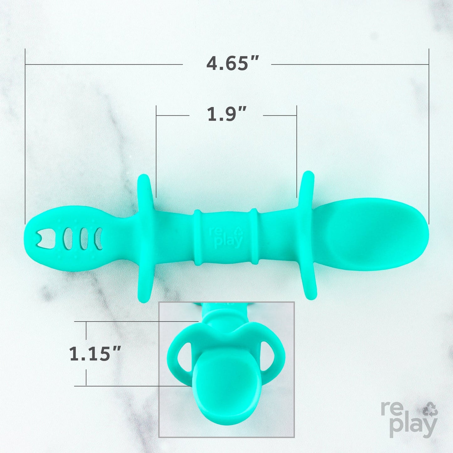 Re-Play: 2pk Silicone Dip 'n' ReDip Feeding Spoons