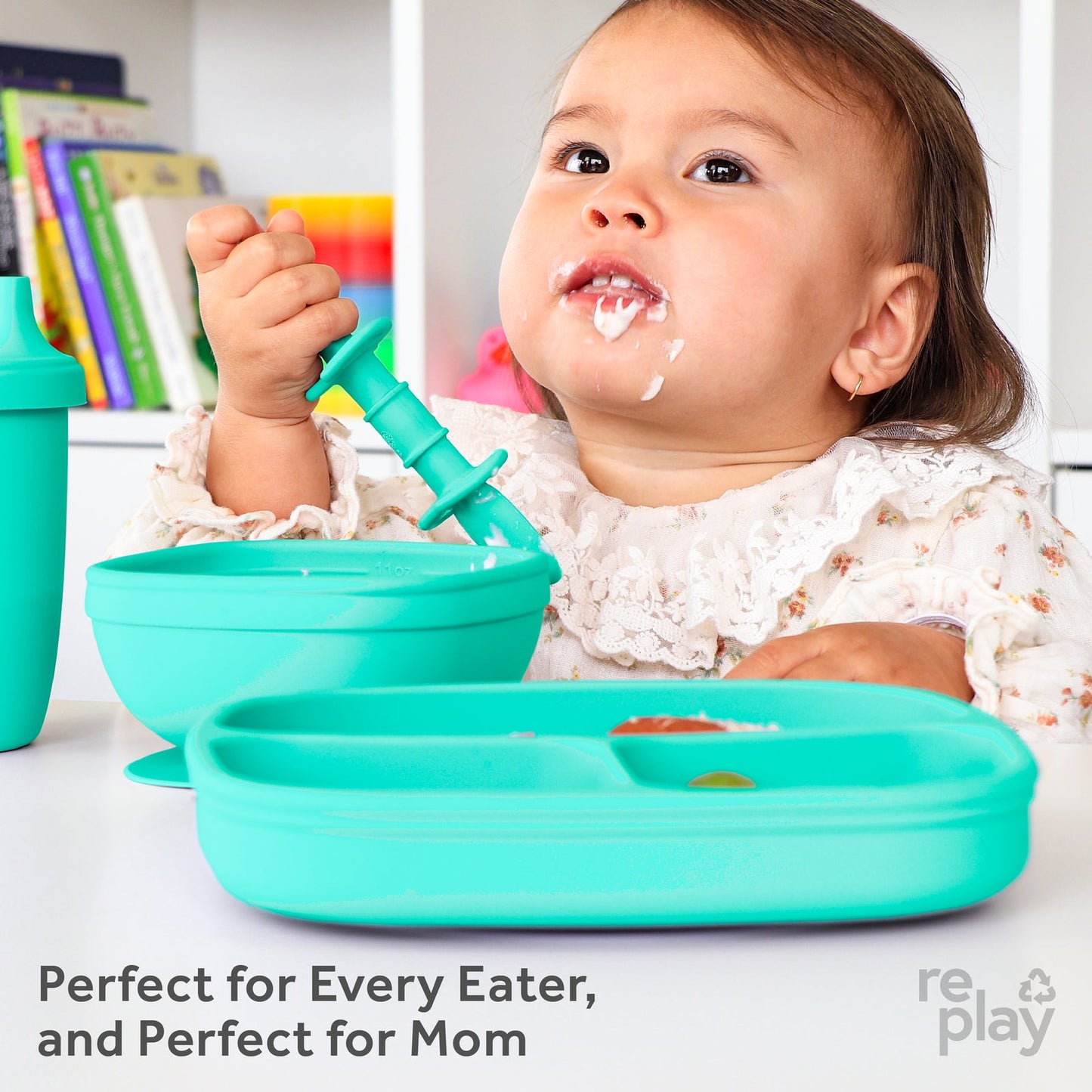 Re-Play: 2pk Silicone Dip 'n' ReDip Feeding Spoons