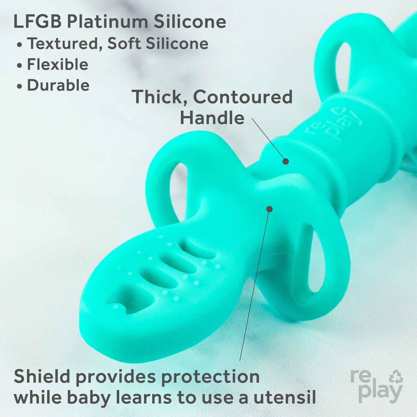 Re-Play: 2pk Silicone Dip 'n' ReDip Feeding Spoons