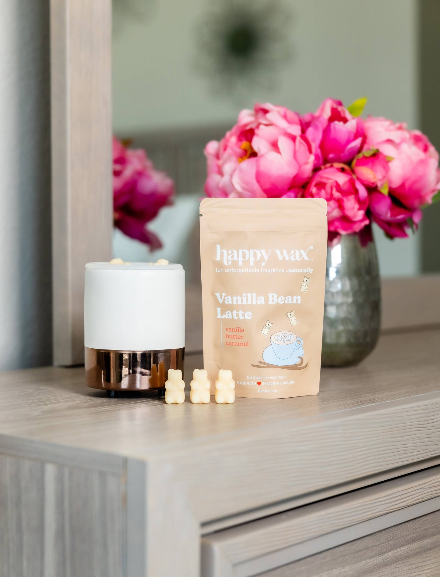 Happy Wax - Vanilla Bean Latte Wax Melts - Sample Pouch (2 oz)
