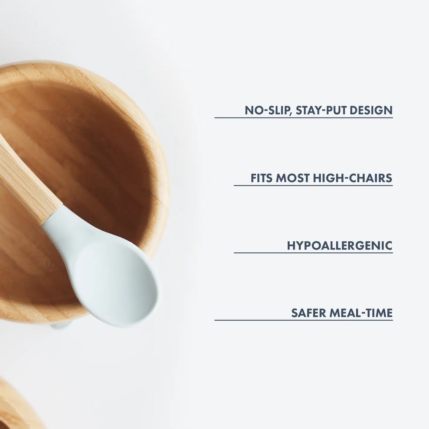 Avanchy - Baby Bamboo Stay Put Suction Bowl + Spoon