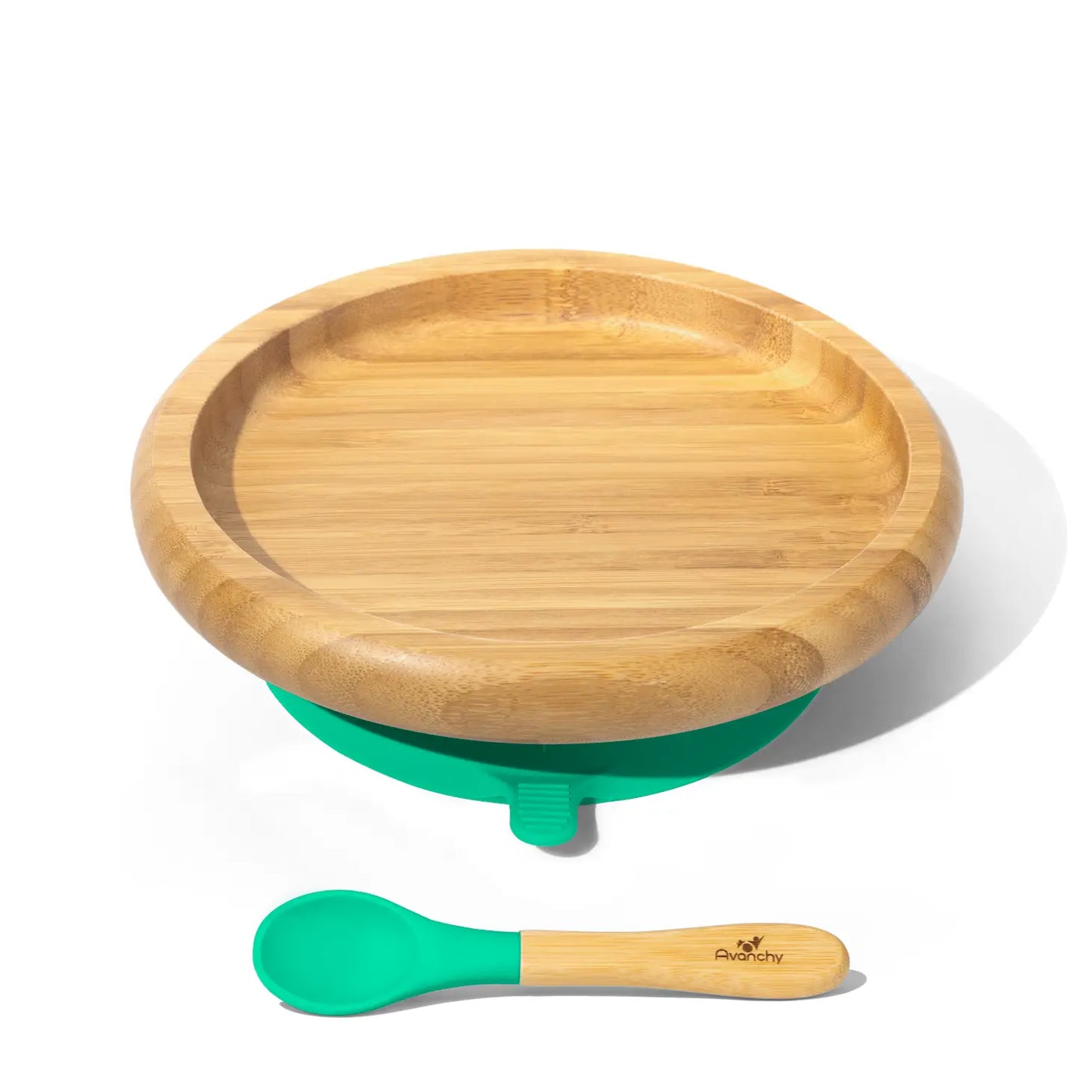 Avanchy - Avanchy Bamboo Suction Classic Plate + Spoon