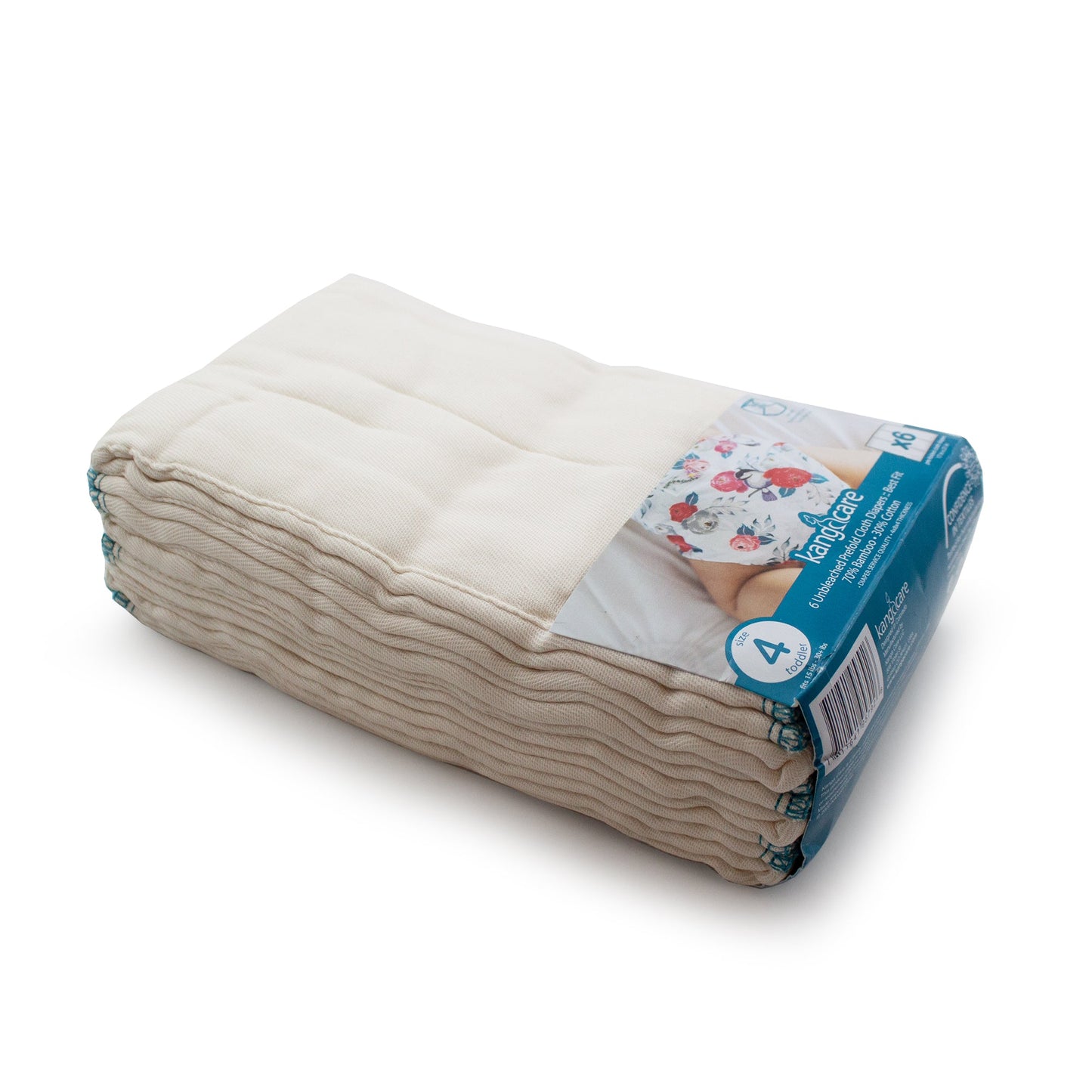 Kanga Care -Bamboo Prefold Cloth Diapers (6pk)