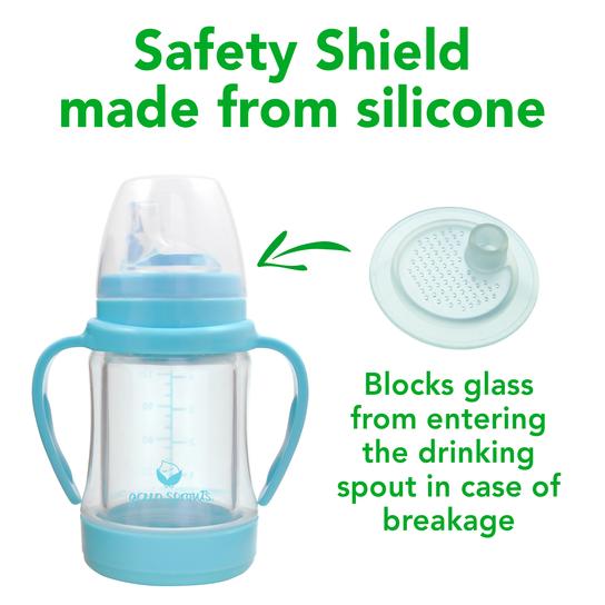 Green Sprouts - Sip and Straw Cup made from Glass