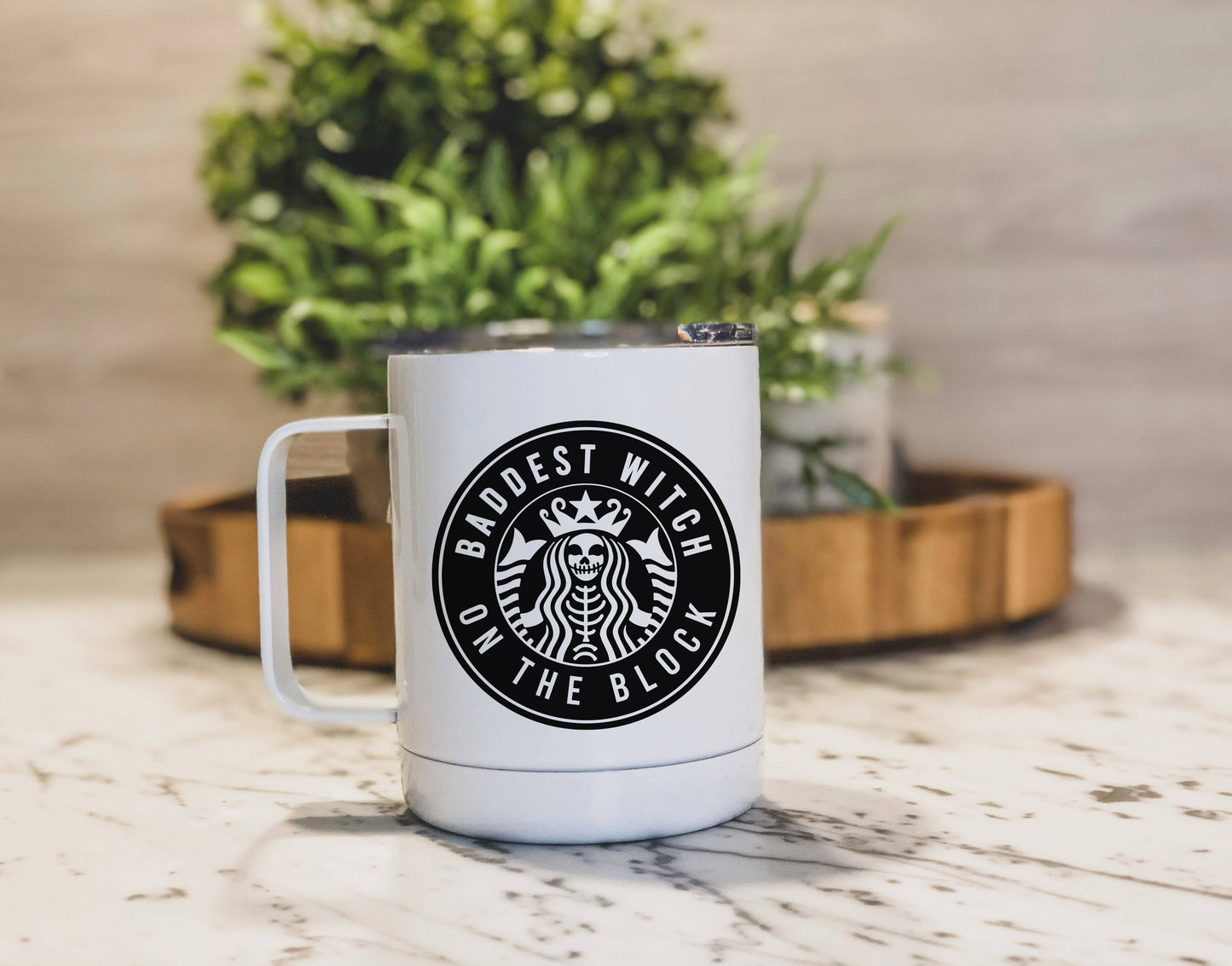 Sam Bee Creative LLC - 10oz Double Walled Baddest Witch Stainless Steel Mug