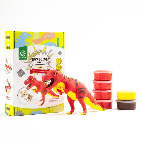 Hands Craft -T-Rex DIY Wood and Clay Model