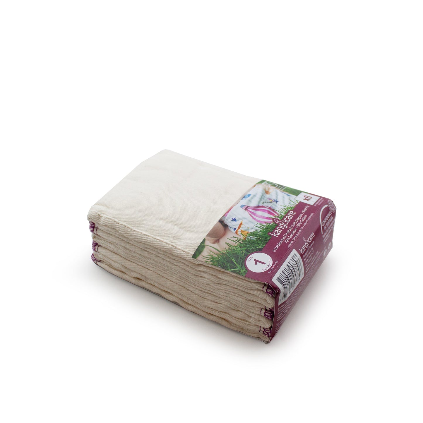 Kanga Care -Bamboo Prefold Cloth Diapers (6pk)