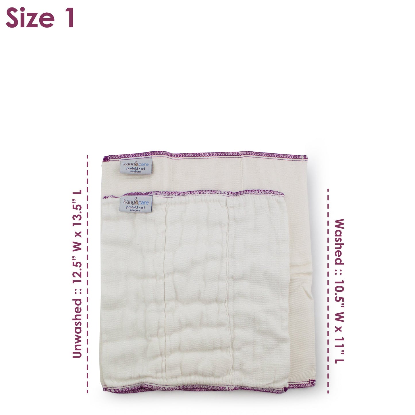 Kanga Care -Bamboo Prefold Cloth Diapers (6pk)