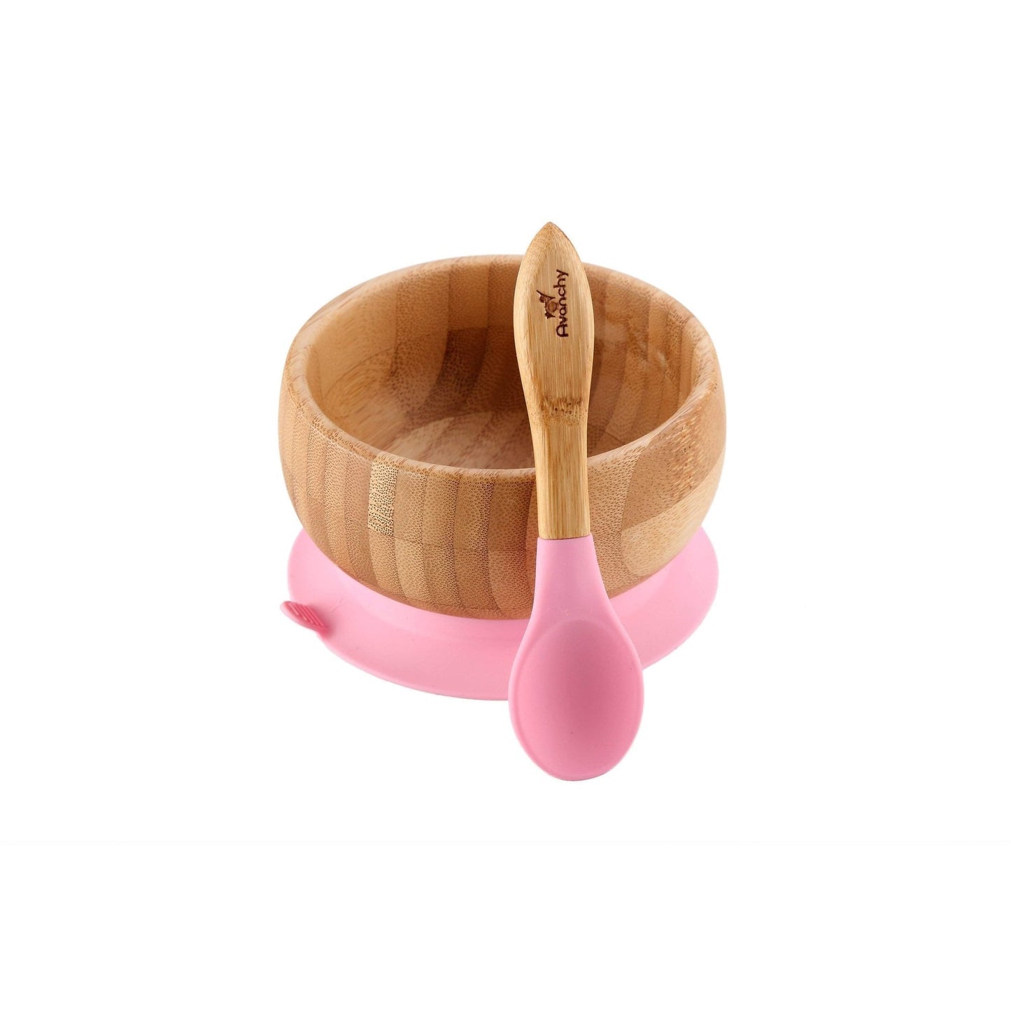 Avanchy - Baby Bamboo Stay Put Suction Bowl + Spoon