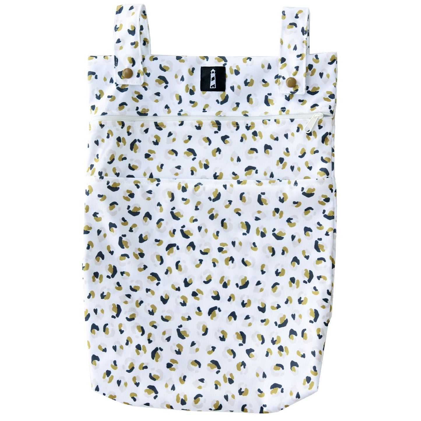 Lighthouse Kids Company- SIGNATURE™️ - DOUBLE POCKET WET BAG - NEUTRAL NATURE CHEETAH