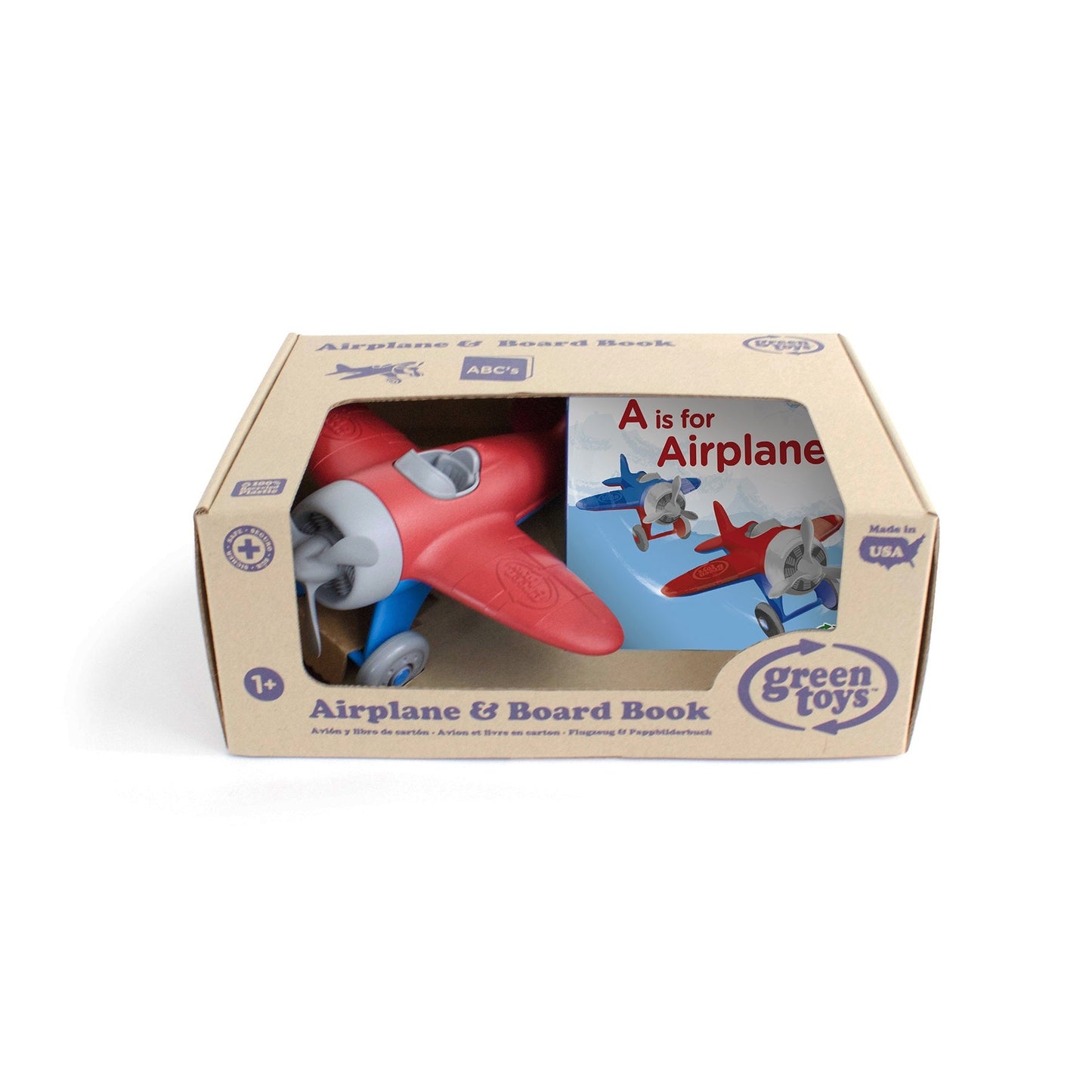 Green Toys - Airplane & Board Book Set