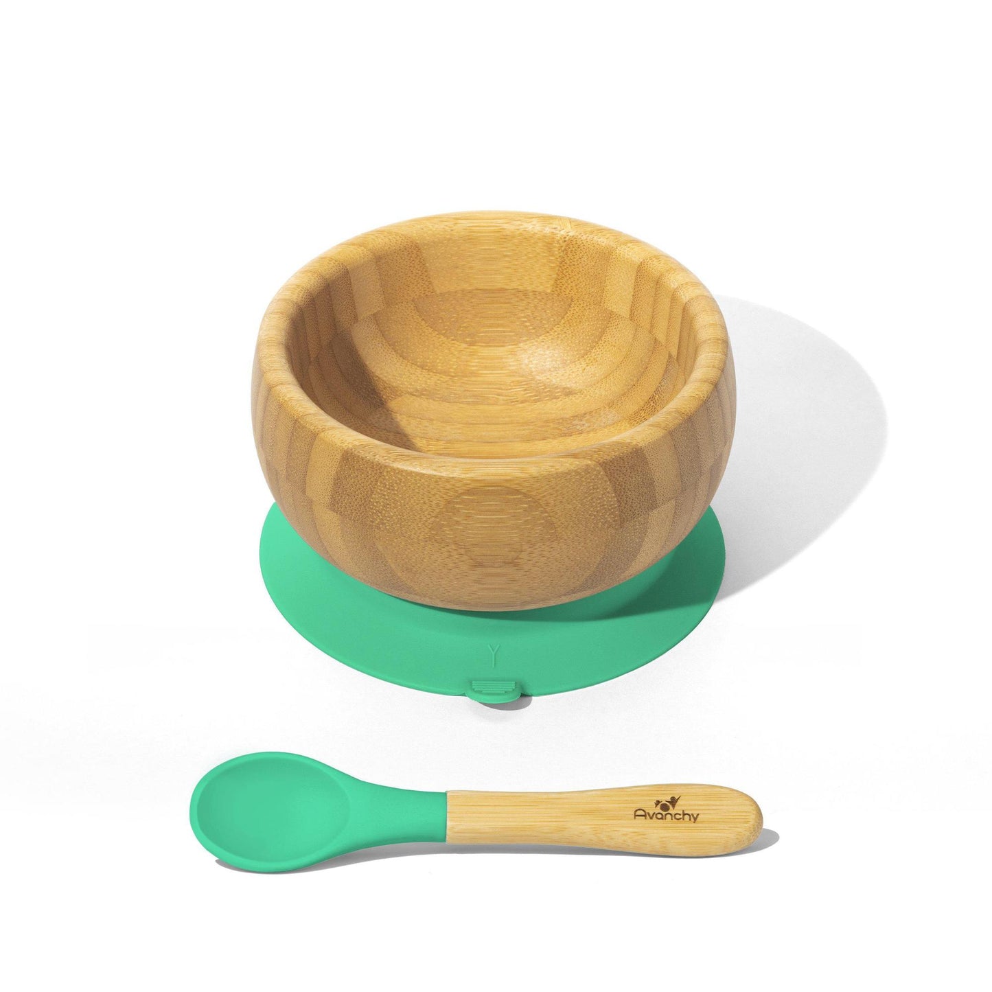 Avanchy - Baby Bamboo Stay Put Suction Bowl + Spoon