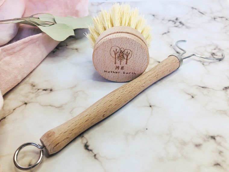 Uncoated Long Handle Sisal Kitchen Brush