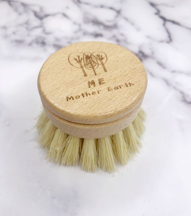 Coated Long Handle Sisal Kitchen Brush- Refill Head Only-