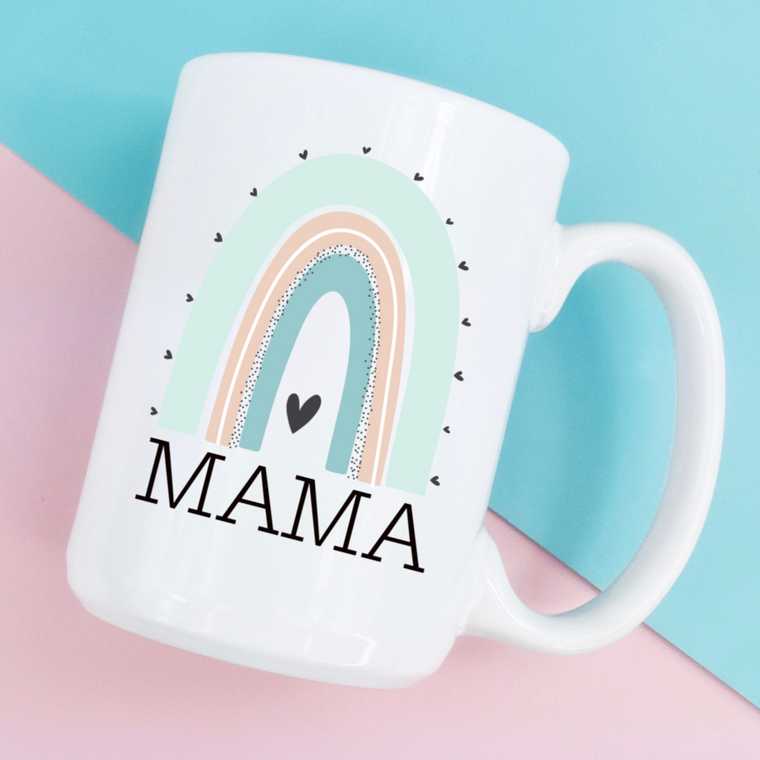 Mug and Mini - 15oz Rainbow mama ceramic coffee mug – Fluffaholic