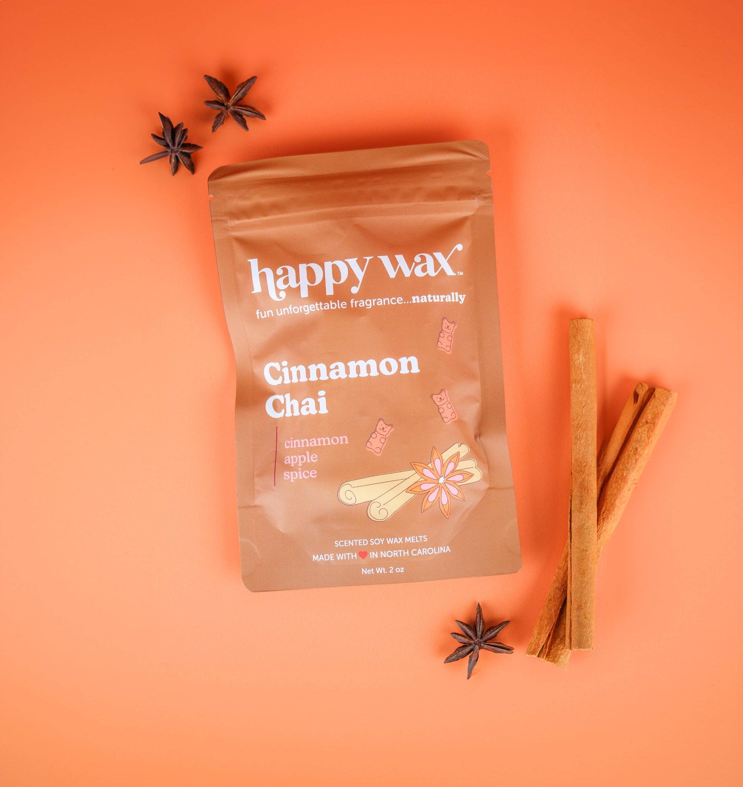 Happy Wax - Cinnamon Chai Wax Melts - Sample Pouch (2 oz)