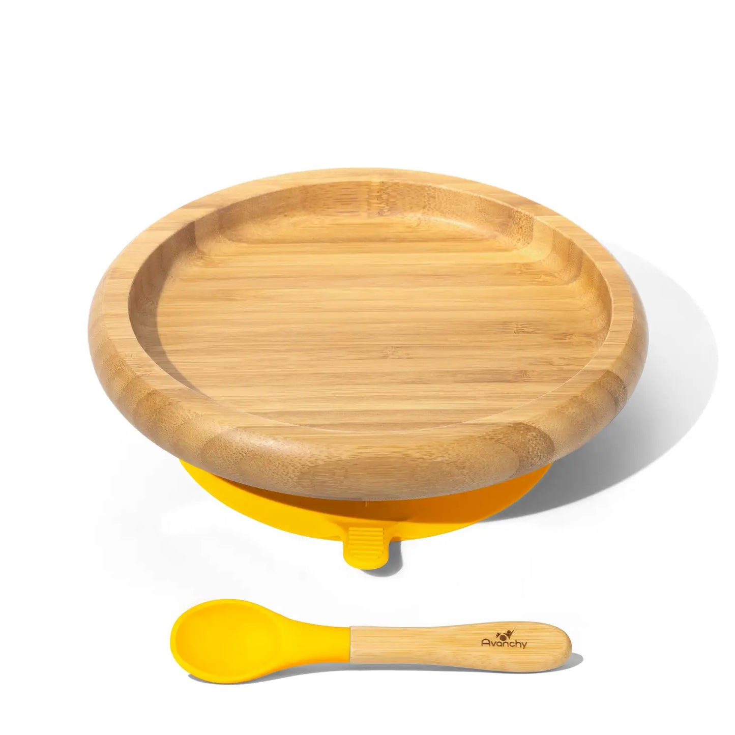 Avanchy - Avanchy Bamboo Suction Classic Plate + Spoon
