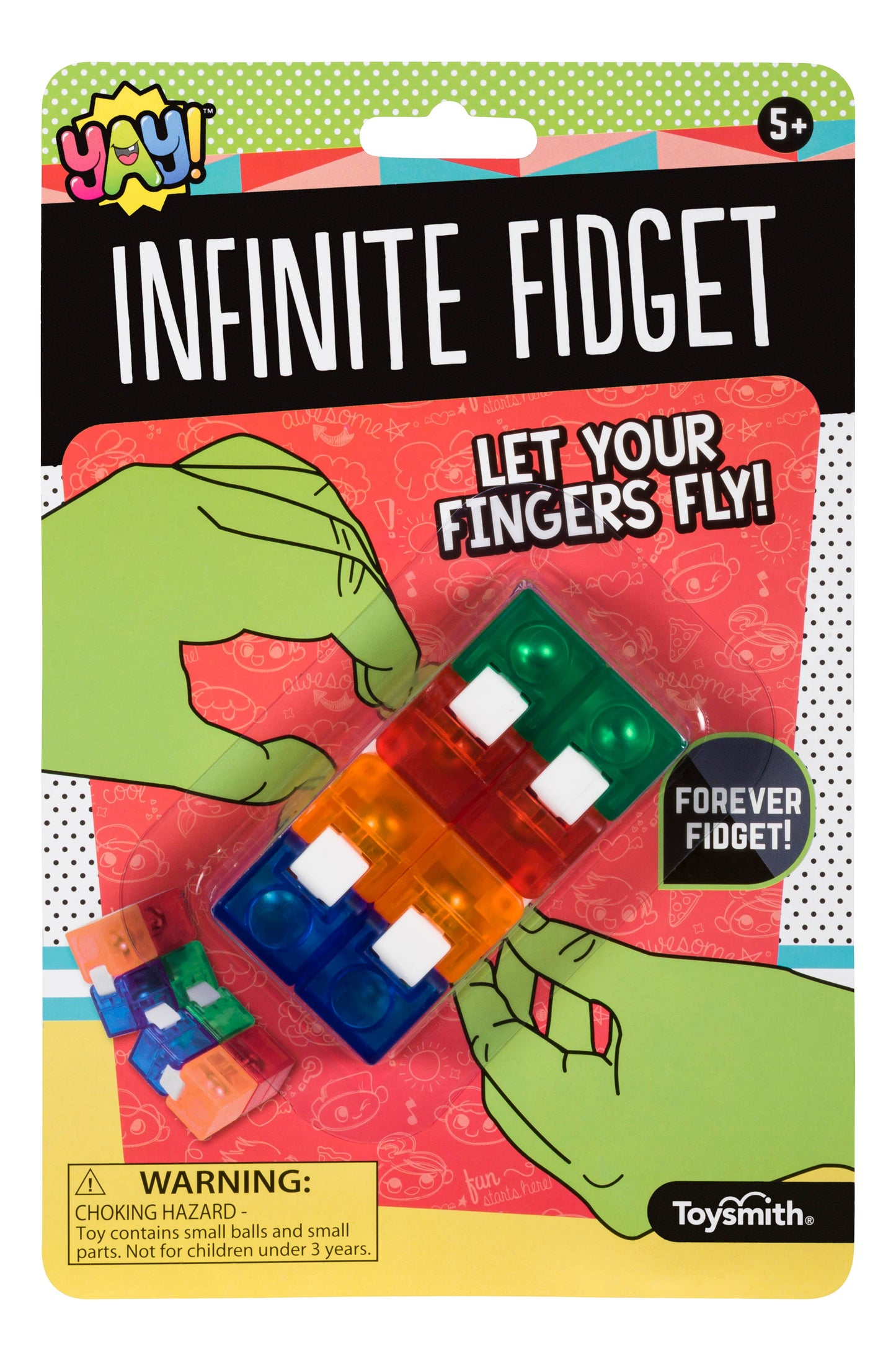 Toysmith - Yay! Infinite Fidget Toy, Endless Shapes