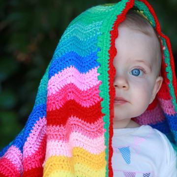 O.B. Designs - Baby Ripple Blanket Rainbow