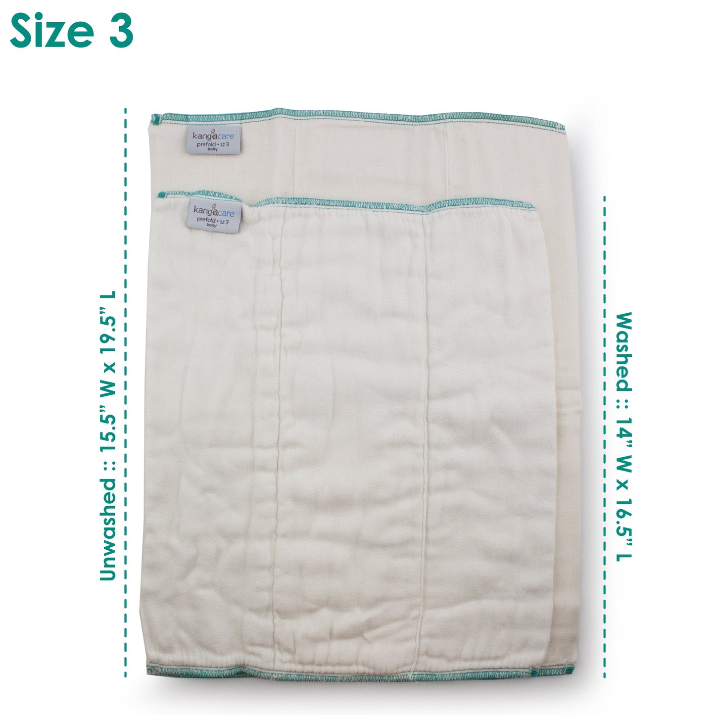 Kanga Care -Bamboo Prefold Cloth Diapers (6pk)