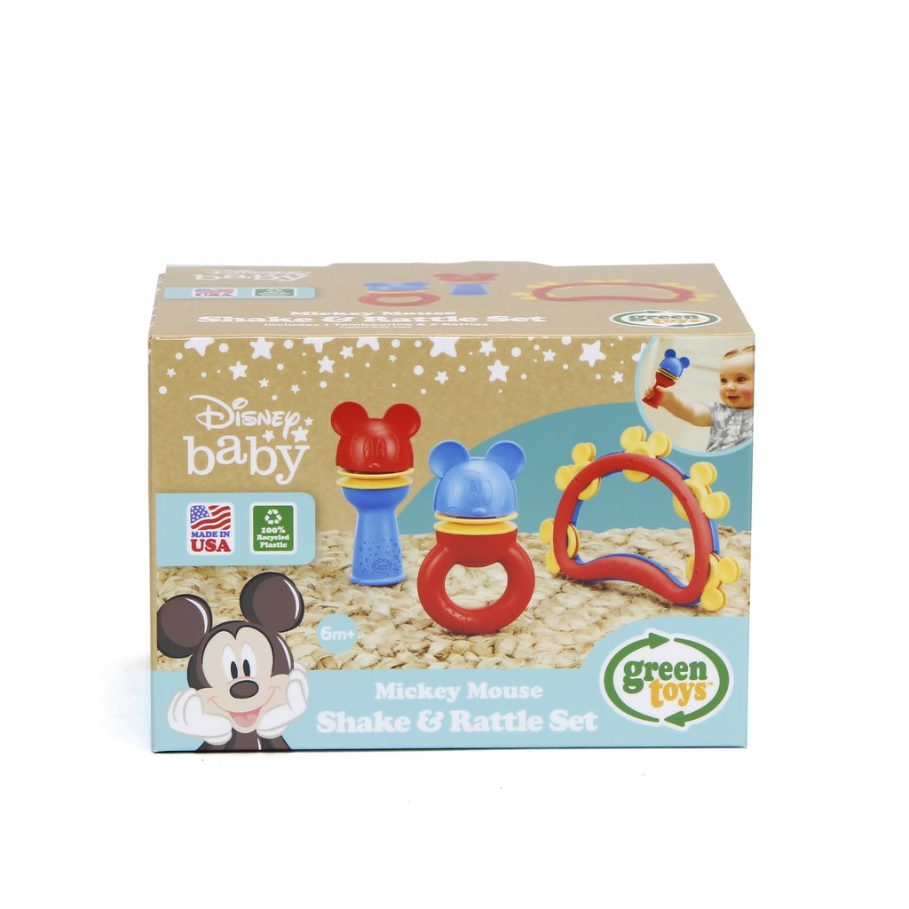 Green Toys - Mickey Mouse Shake & Rattle Set