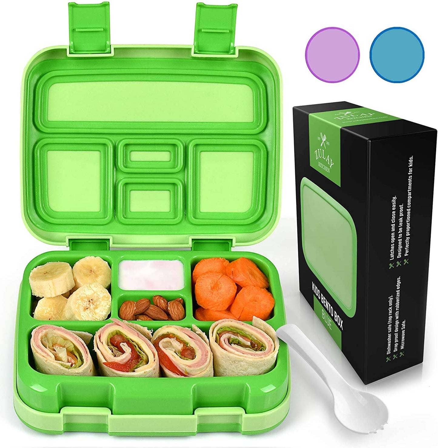 Section Bento Box Lunch Box Set Slim with Silicone Cups