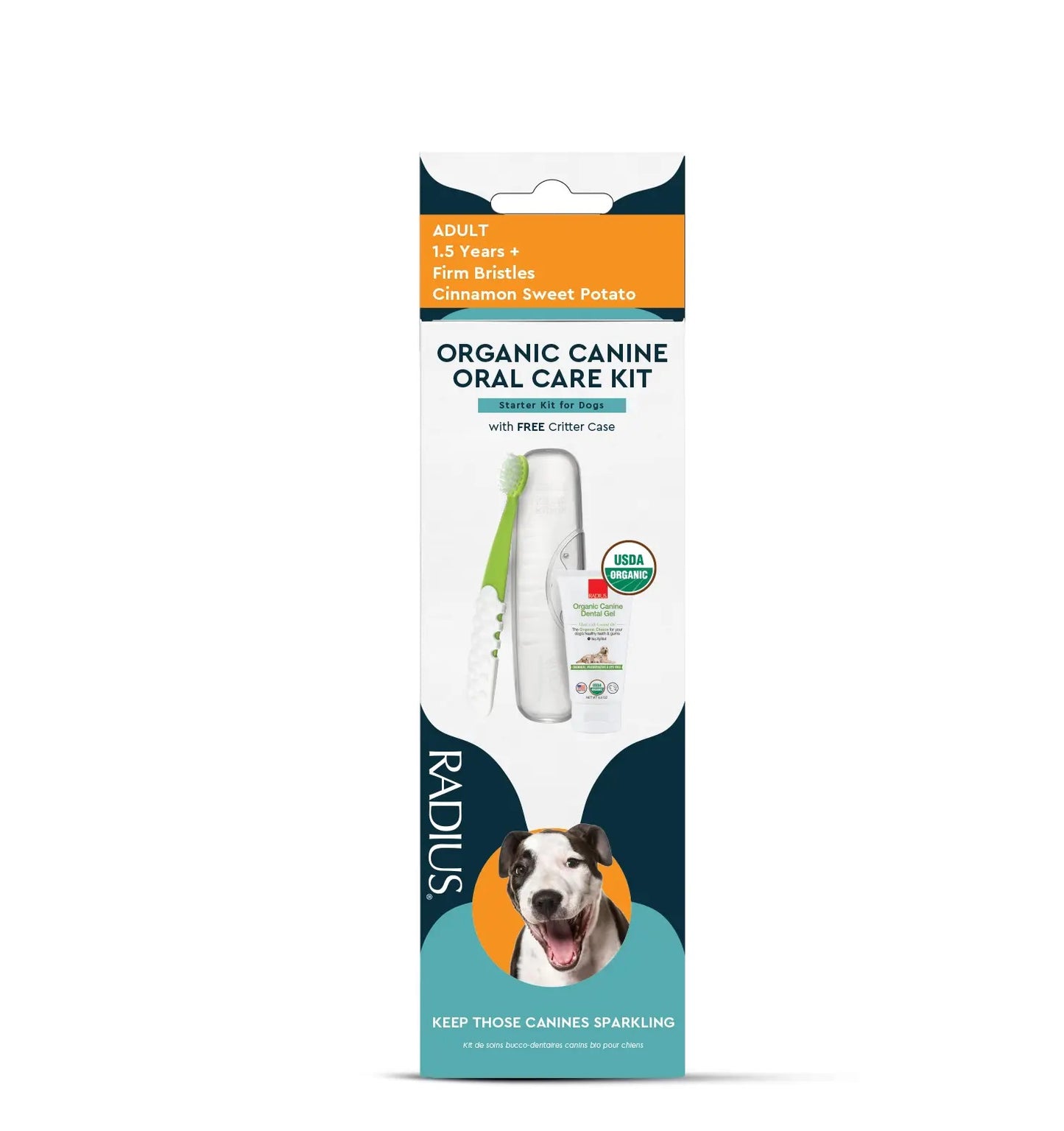 Radius - Organic Canine Dental Kit with FREE Critter Case