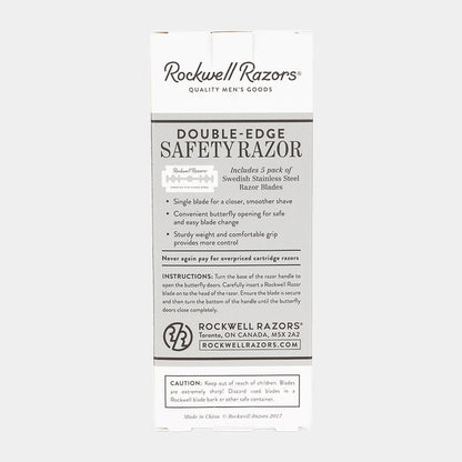Rockwell R1 - Double Edge Safety Razor in White Chrome