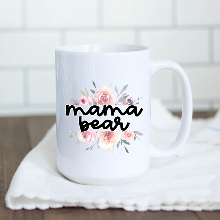 Mug and Mini - 15oz Mama bear ceramic coffee mug